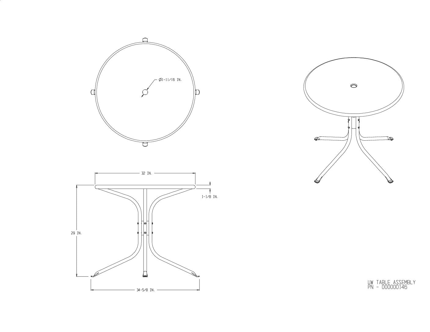 Red Terrace Table