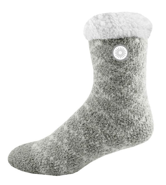 Sherpa-Lined Fuzzy Feet Socks
