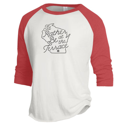 Terrace Baseball Tee - Red & White